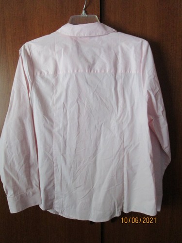 New Lane Bryant Pink Blouse Sz 20 Cotton Spandex Bust 49 Length 28.5 in - Picture 5 of 6