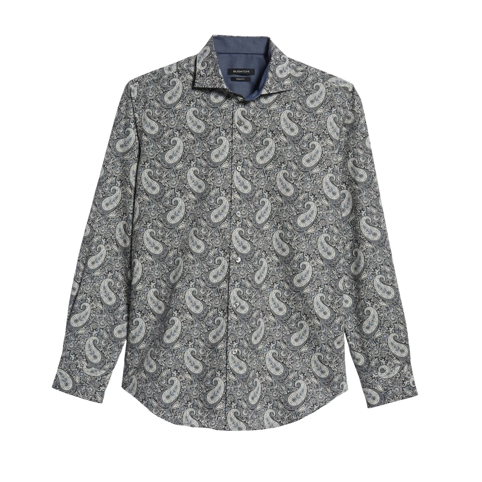 Botón informal Paisley Bugatchi Uomo Algodón-Down Shirts for Men