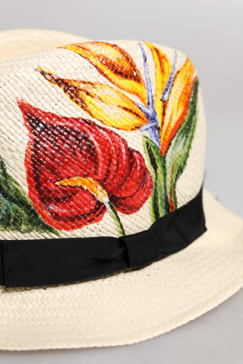 New! Dolce & Gabbana Straw Fedora Hat Fedora Dolce Gabbana beach women Straw Hat | Mercari main image 2