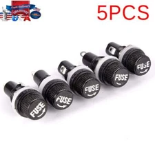 5PCS Chassis Panel Mount Fuse Holder Socket For 5*20 Glass Fuses 250V 10A