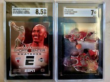 2005 Upper Deck ESPN swatches Michael Jordan & 1993 Fleer Living Legends