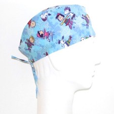 Snoopy Marcie Winter theme sky blue scrub hat