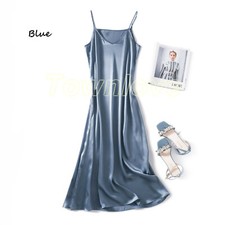 Women  s 100 Silk Full Slips Long Chemise Nightie Sleepwear S M L