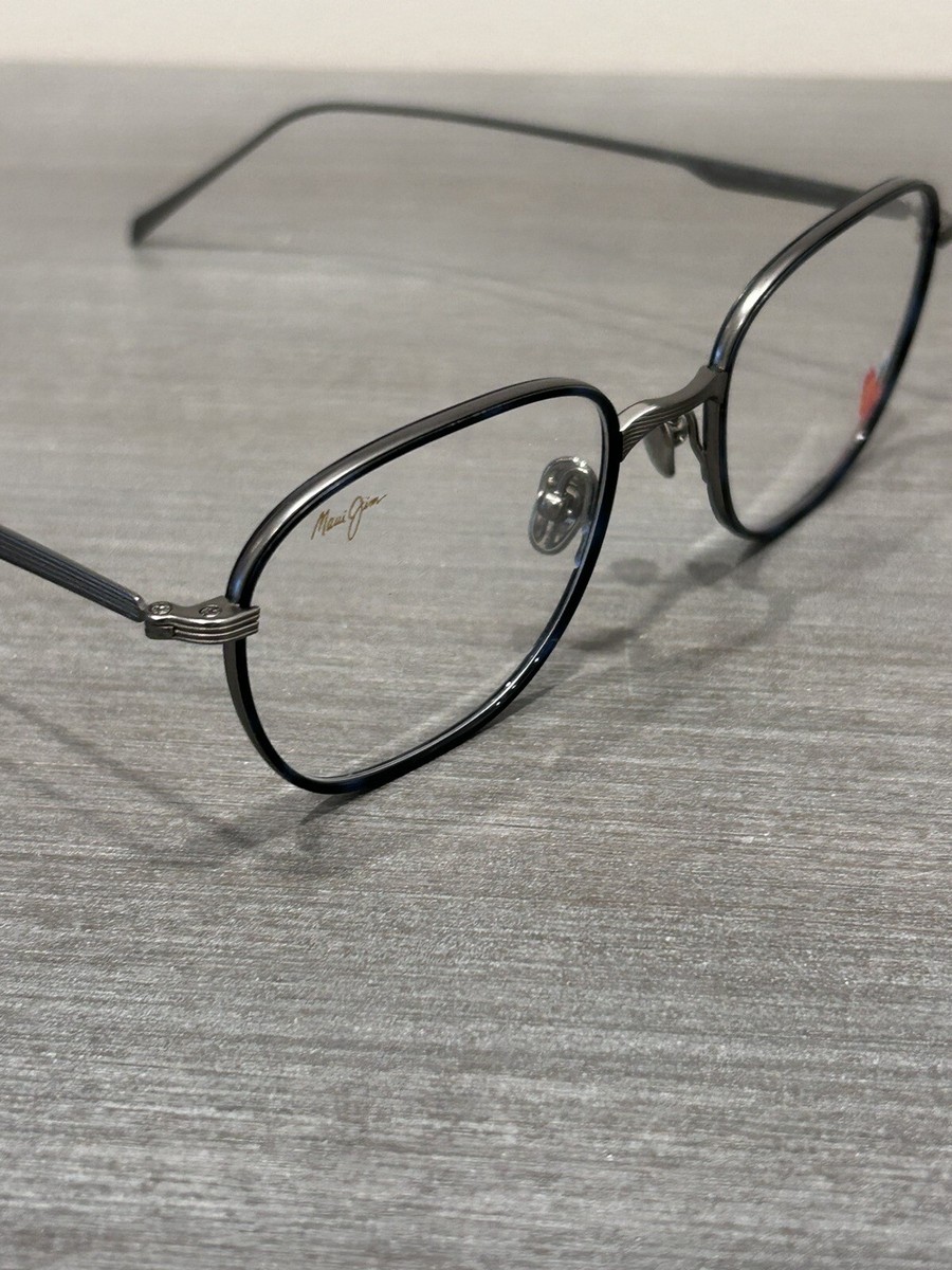Maui Jim MJO 2418-02C Titanium Eyeglasses Brushed Silver M 49-21