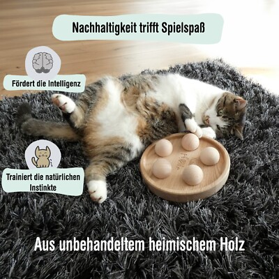 Samtpfote Katzenspielzeug - Futterspielzeug - Intelligenztraining -  Massivholz | eBay.de