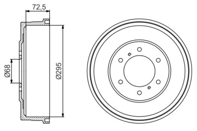 BOSCH 0 986 477 215 Bremstrommel für NISSAN
