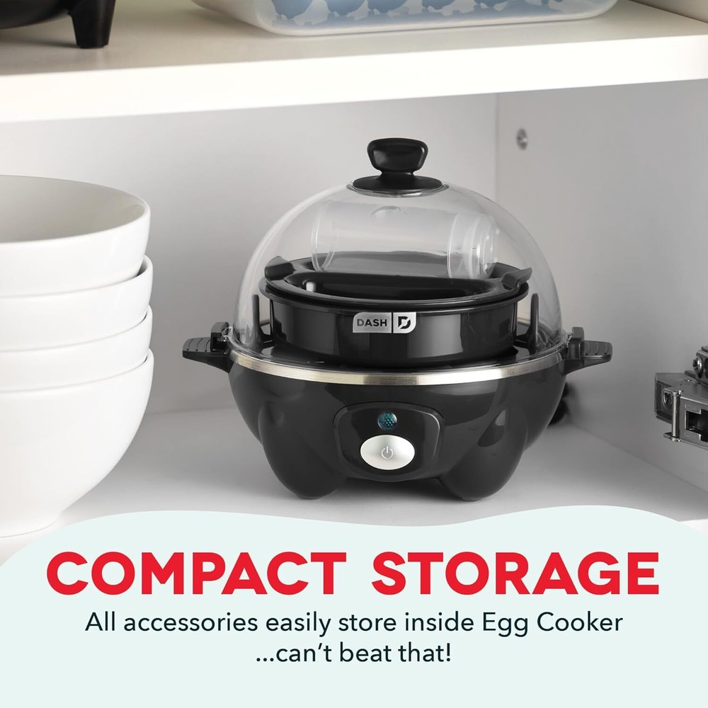 7-Egg Rapid Cooker for Boiling, Poaching, Scrambling & Omelets with Auto Shut-Off