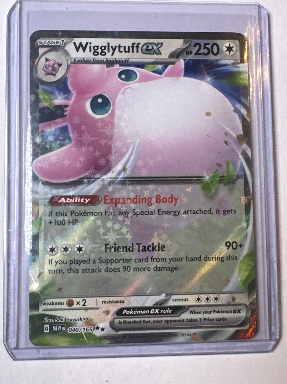 Wigglytuff ex 040/165 Double Rare Holo - Pokemon TCG Scarlet & Violet 151