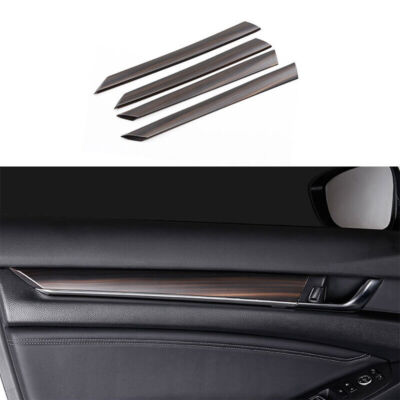 Matt Wood Grain Fit For Honda Accord 2018-2022 Interior Door Panel Cover Trim 4X