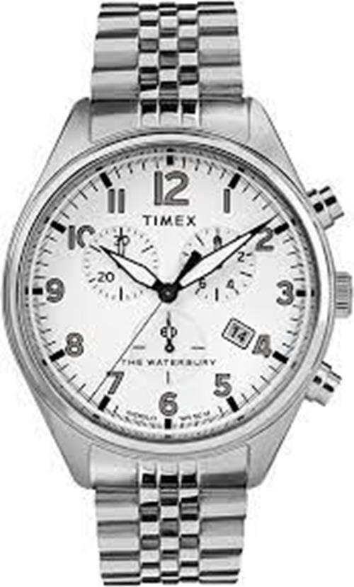 Men's Timex Chronograph Quartz 18mm Stainless Steel Band Analog