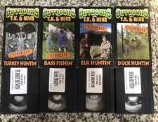 T.K. & MIKE Bass Fishing & Duck, Deer Hunting Outdoors TV Comedy 1990's LOT VHS