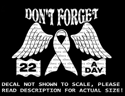 Don't Forget 22 A Day With Wings Car Van Truck Decal Made In The USA USA Seller