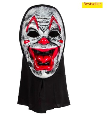 Maske Killerclown Horror Clown Blut Gruselmaske Cosplay Zähne Halloween