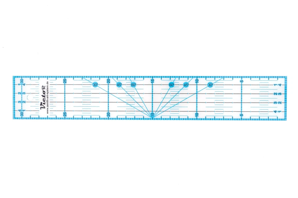 Victor transparentes Lineal zum Basteln, Naehen, Patchwork Schneiderlineal - Bild 2 von 4