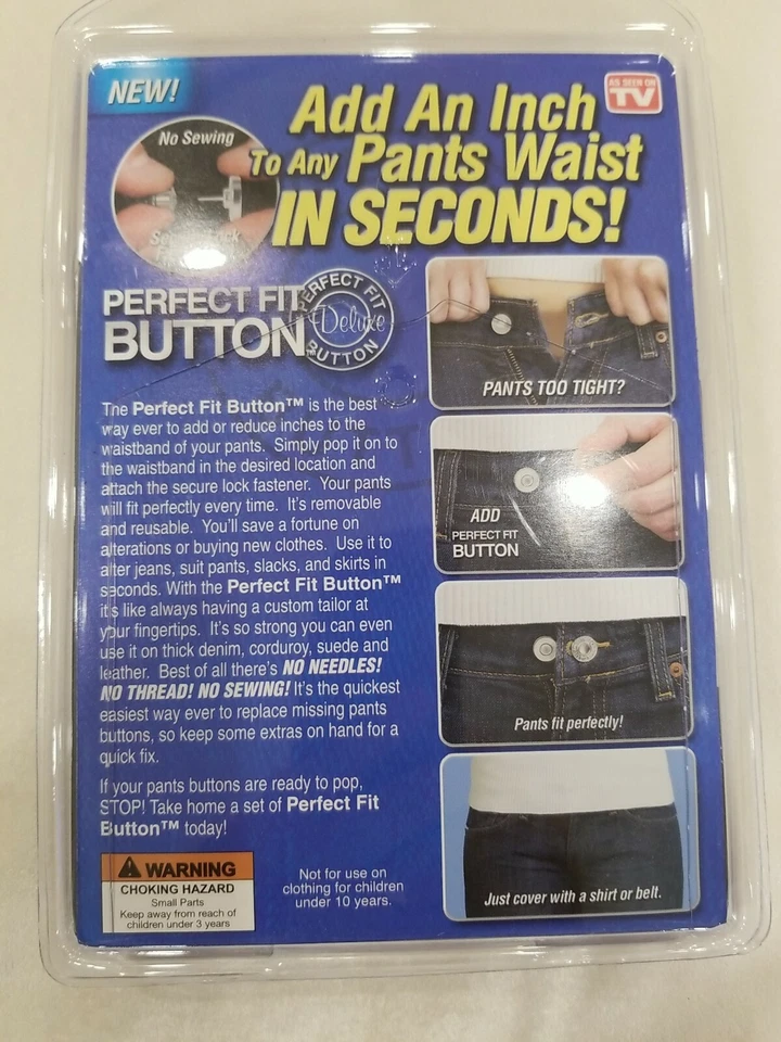 BRAND NEW TELEBrands Perfect Fit Button 8-Pack ⚓ NEW ⚓ FREE SHIPPING ⚓ - Image 4 of 4