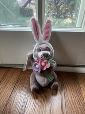 Disney Store Mini Bean Bag EASTER BUNNY GOPHER 7'' Winnie The Pooh Plush Toy