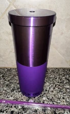 Dunkin Donuts Tumbler Purple Matte Shiny With Straw 20oz New Winter 2024