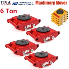 4PCS Machinery Mover 6T/13200lb Heavy Duty Machine Dolly Equipment Roller Skates