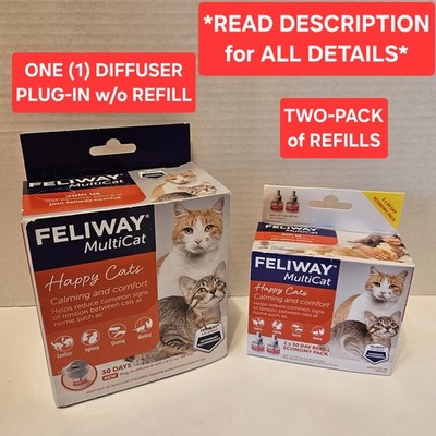 FELIWAY MultiCat Plug In Diffuser With 2-Pack of Refills *READ DESCRIPTION*