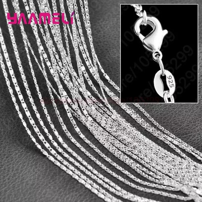 #ad #ad 10pcs Pure 925 Sterling Silver Charm Link Chain Necklace Jewelry with Strong Smo $19.99