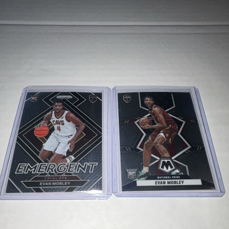 Panini 2021-22 Prizm/Mosaic 2-Card Rookie Insert Lot Evan Mobley #9 #258