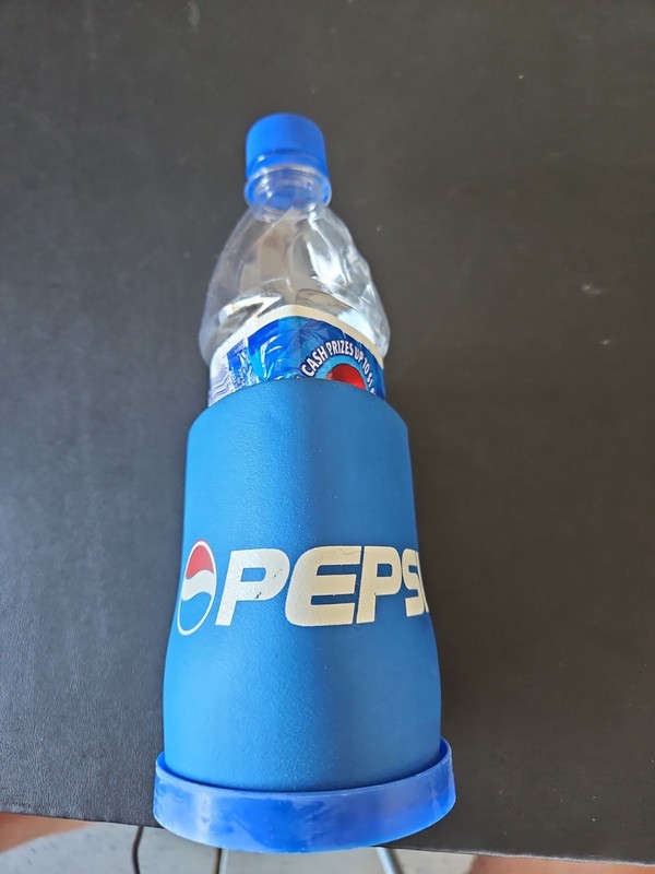 Old Pepsi Vola Bottle From 1998 And Koozie