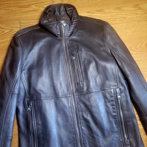 Herren Lederjacke (ANDREW) MARC NEW YORK Lammleder dunkelbraun Gr. Small  - Bild 5 von 21