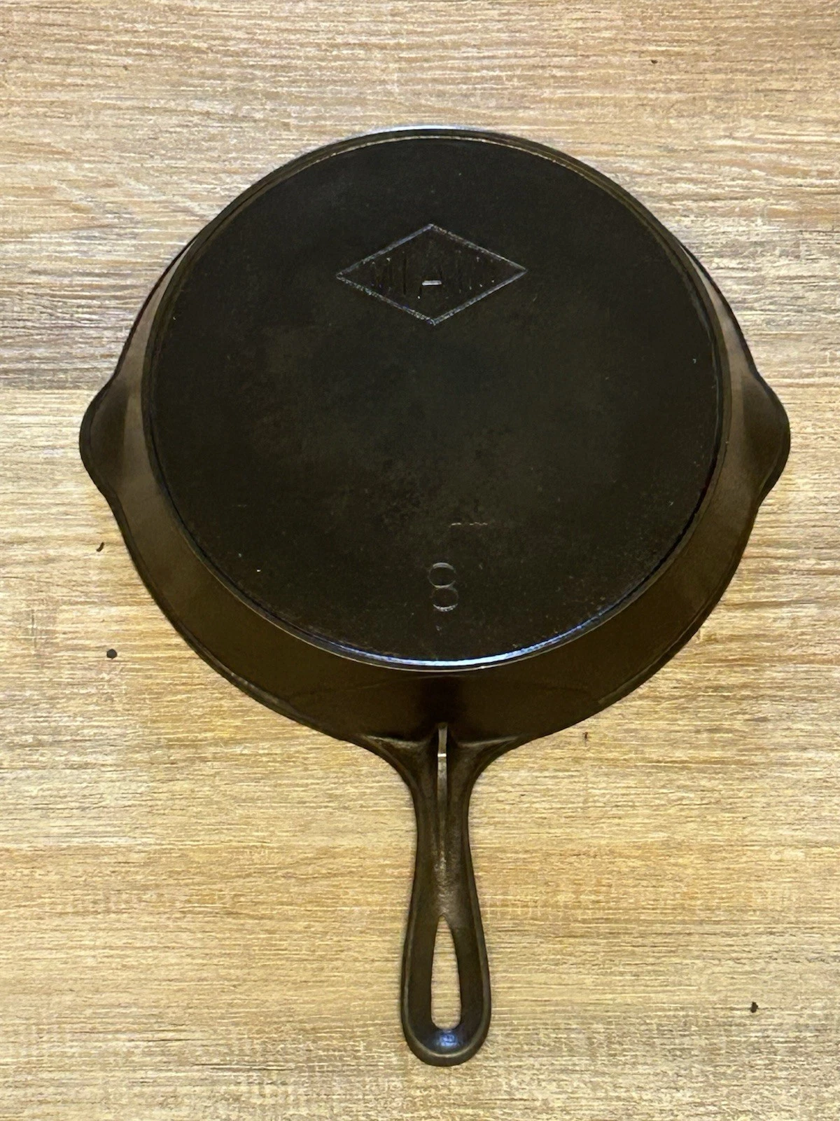 Vintage Favorite Piqua Ware #8 Miami Diamond Logo Cast Iron Skillet Restored