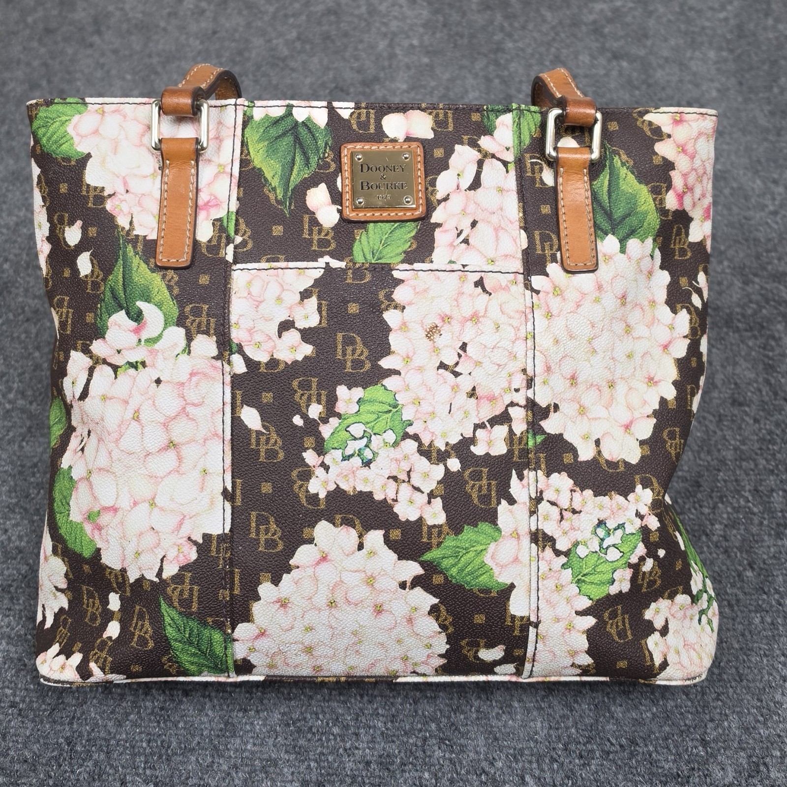 Dooney & Bourke Hydrangeas Monogram Shoulder Bag - image 1