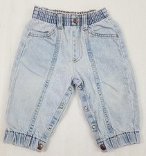 Vintage Little Levi  s Baby Jeans 12M Made in USA Snap Leg Elastic Waist