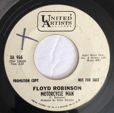 FLOYD ROBINSON- Motorcycle Man/ Sidewalk Surfboard 45 Promo Rock Surf Single