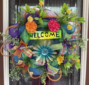 Spring Handmade Wreath,Everyday Wreath,Spring Decor,Spring Front Door Wreath