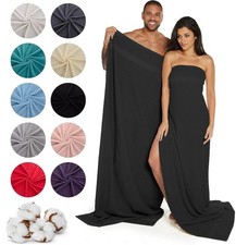 2x Big Super Jumbo Bath Sheets Black 150x200 cm Egyptian Cotton XXXL Bath Towels