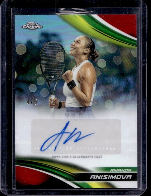 2025 Topps Chrome Amanda Anisimova Auto II Red Refractor #/5