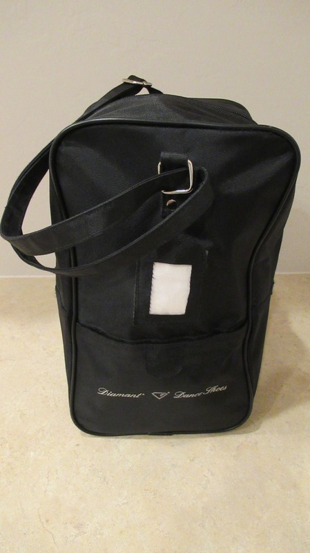 Diamant Black Zippered Case for 2 Pairs of Dance Shoes w/Adjustable Strap