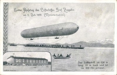 Ak Erster Aufstieg des Luftschiffes Graf Zeppelin am 02 Juli 1900,... - 5011655