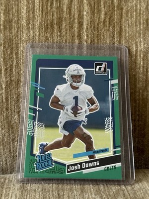 2023 Panini Donruss Football Josh Downs Rated Rookie Green Press Proof Colts RC
