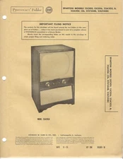 1955 Sparton 13C505 Television TV Photofact Manual Schematic 13C506 23A205B 206