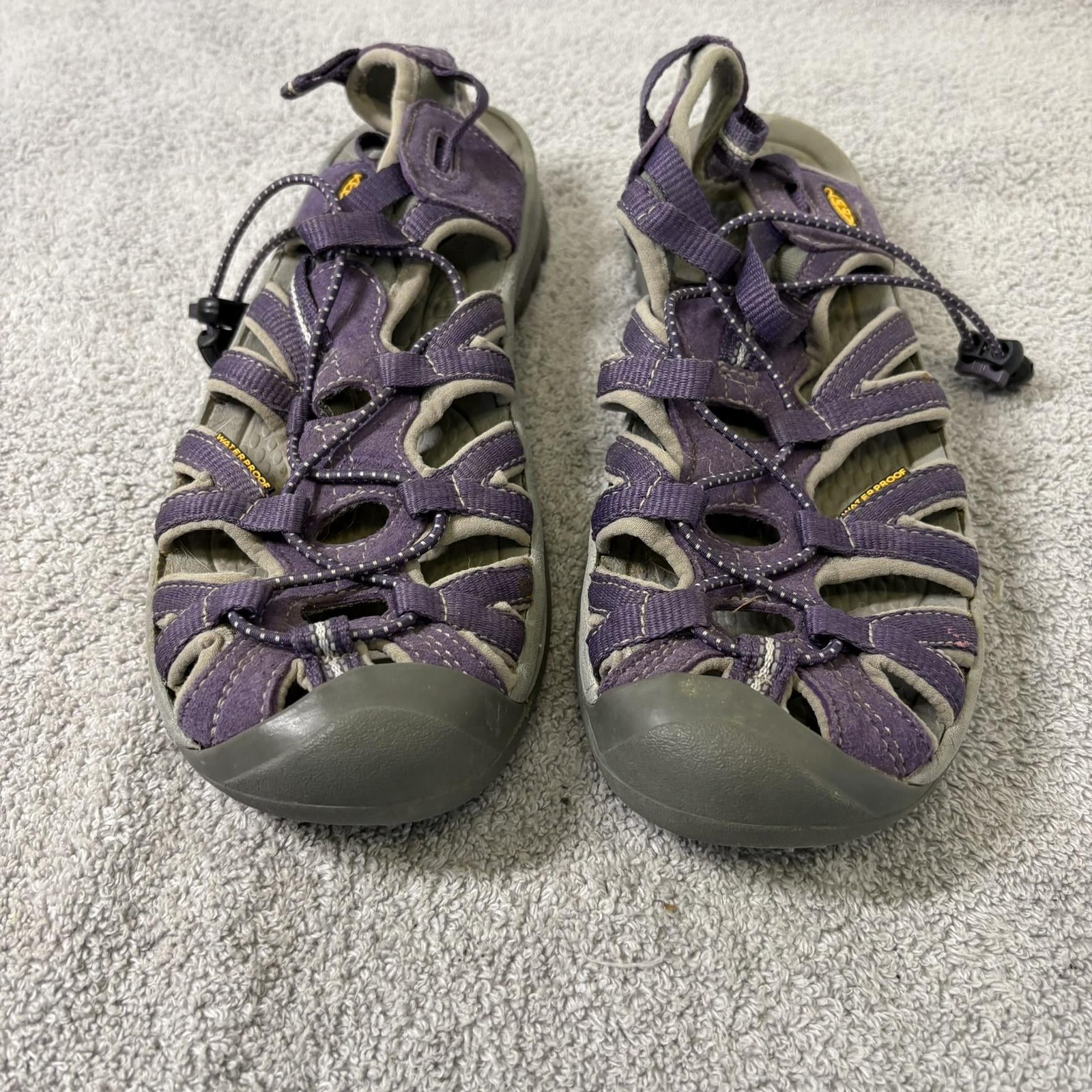 Scarpe Keen donna taglia 8 viola sussurro sandali impermeabili outdoor punta chiusa