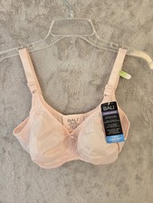 Bali Cool Comfort Wireless Bra Size 38B Pink Soft Stretchy Support Flex Fit NEW