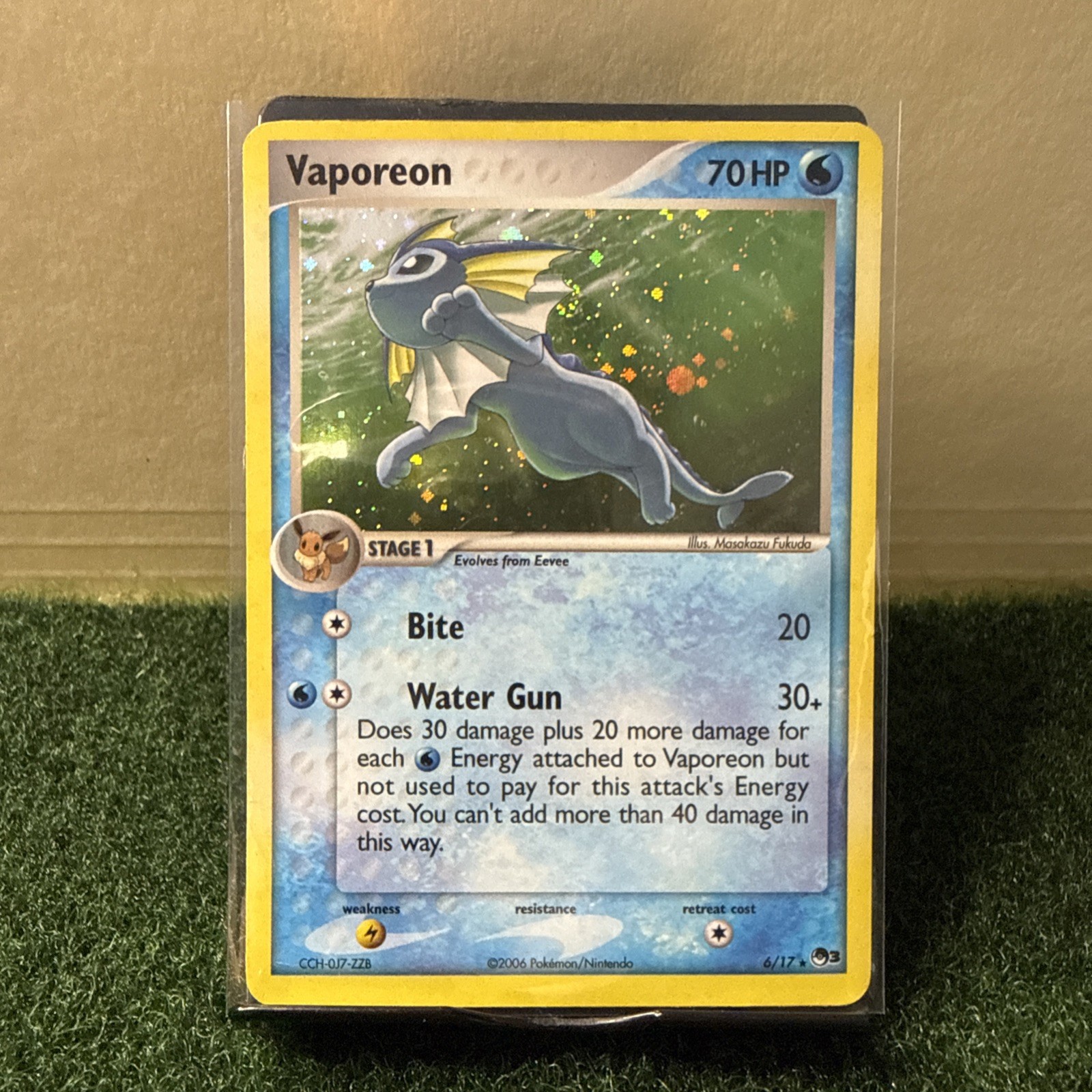 Pokemon TCG English Card Pop Series 3 Vaporeon 6/17 Holo Rare