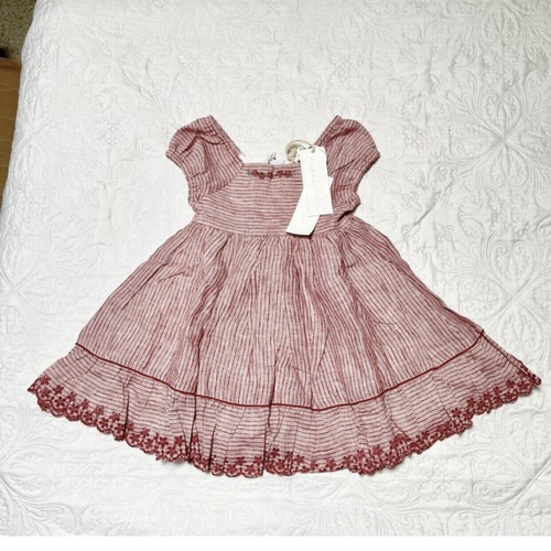 NWT Well Dressed Wolf Poinsettia Linen Dress Size 4T - Picture 3 of 13