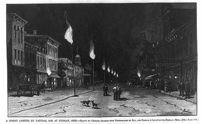 #ad #ad Photo:A Street lighted by natural gas at Findlay Ohio 1885 $9.99
