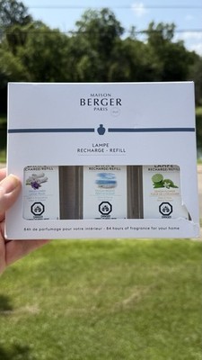 Maison Berger Fragrance Lampe Trio Oil Diffuser Refill 3x6.08 oz  Fresh Linen ++