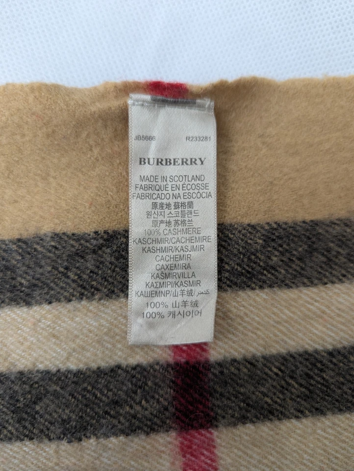 BURBERRY кашемир клетку шарф бежевый - Nova чек - премиум товар - быстрая доставка - Изображение 3 из 4