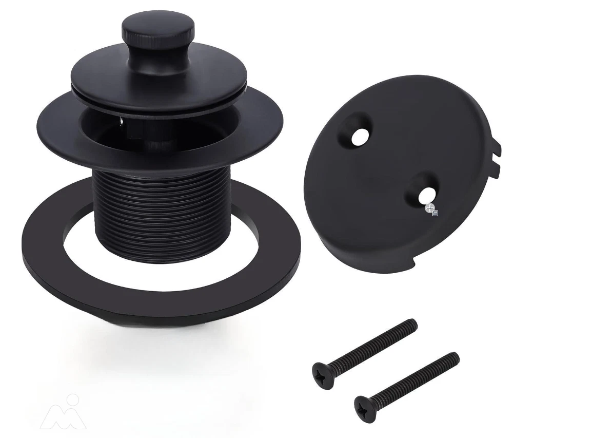 Tapón De Drenaje Para Bañera LASCO Cromado - Roscas 5/16", Incluye Junta De Goma