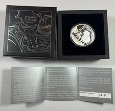 2021 Australia Perth Lunar SIII Ox 1 oz Proof Silver Coin with OGP/COA