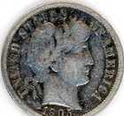 1905 BARBER DIME GOOD #86988