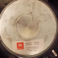 JBL Woofer Speaker Driver M115-8 8 Ohms Profe...