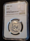 1959 Ben Franklin 50C 90% SILVER HALF DOLLAR NGC PF 69                  #MF-0600